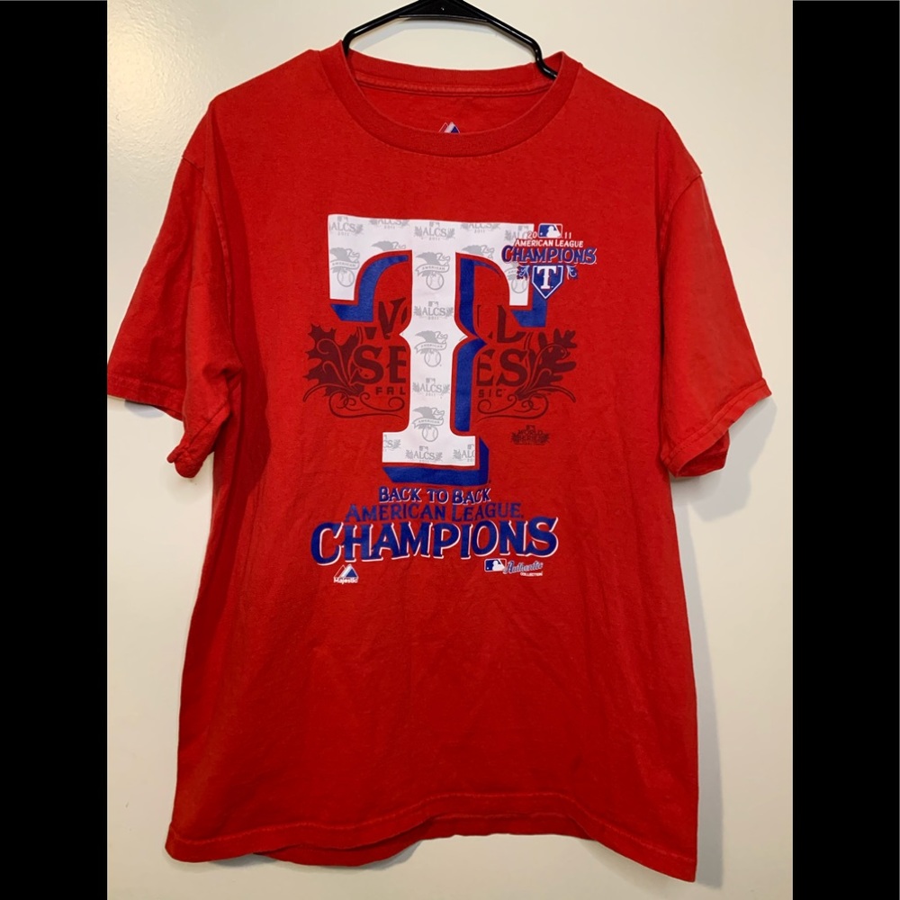 Texas Rangers AL Champion Majestic T-Shirt